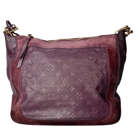 Louis Vuitton Empreinte Leather Bag Purple Audacieuse Suede Purse Authentic - Picture 16 of 16
